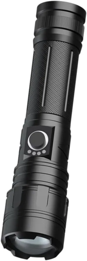 Emergency Rechargeable Mini Flashlight Telescopic for Outdoor Hiking Compact Light with Power Indicator for Camping and Emergencies