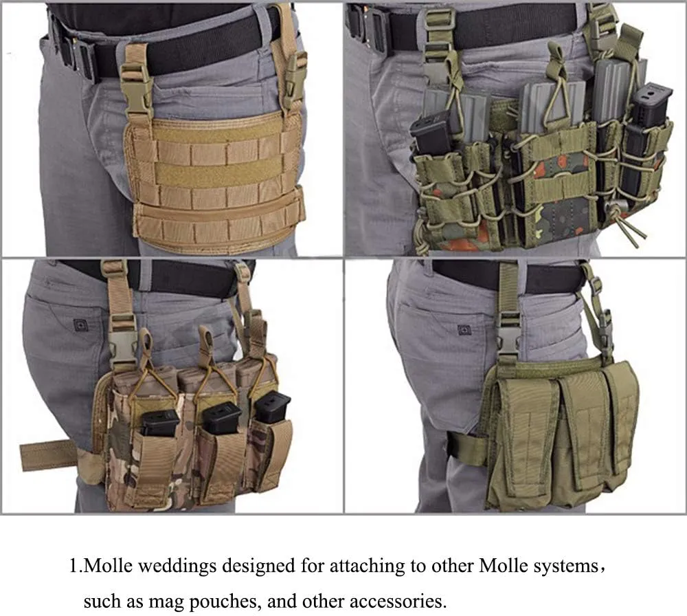 EmersonGear 500D Nylon Tactical Drop Leg Platform MOLLE Adjustable Detachable Holster, Modular Drop Leg Panel Pouch for Hunting Paintball Airsoft