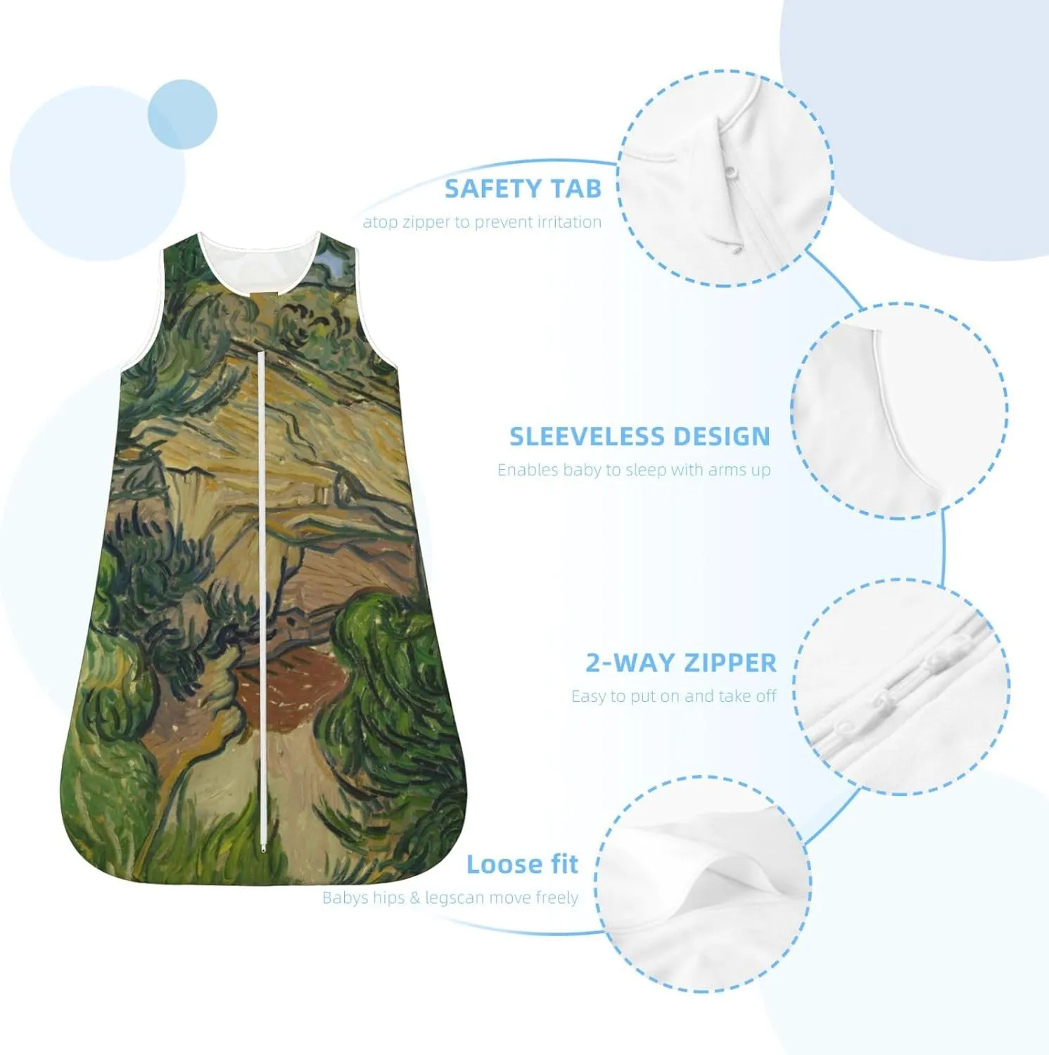Entrance to A Quarry Baby Sleep Sack 0-24 Months Sleeping Bag 2-Ways Zipper Wearable Blanket for Infant Toddler Large