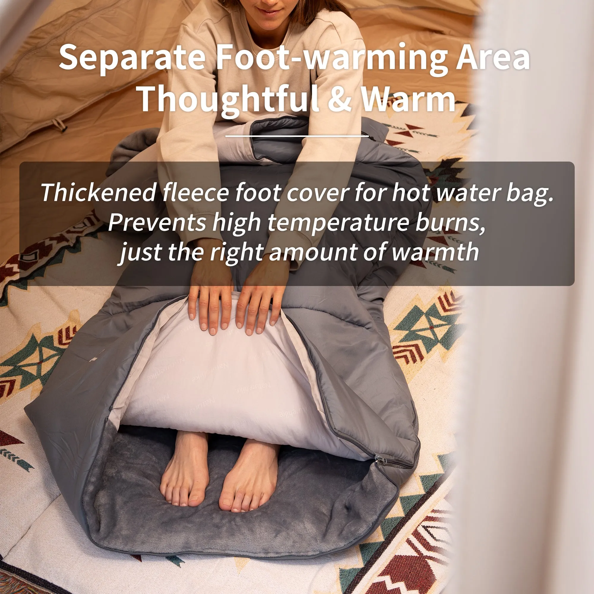 Envelope Hooded Heating Cotton Sleeping Bag