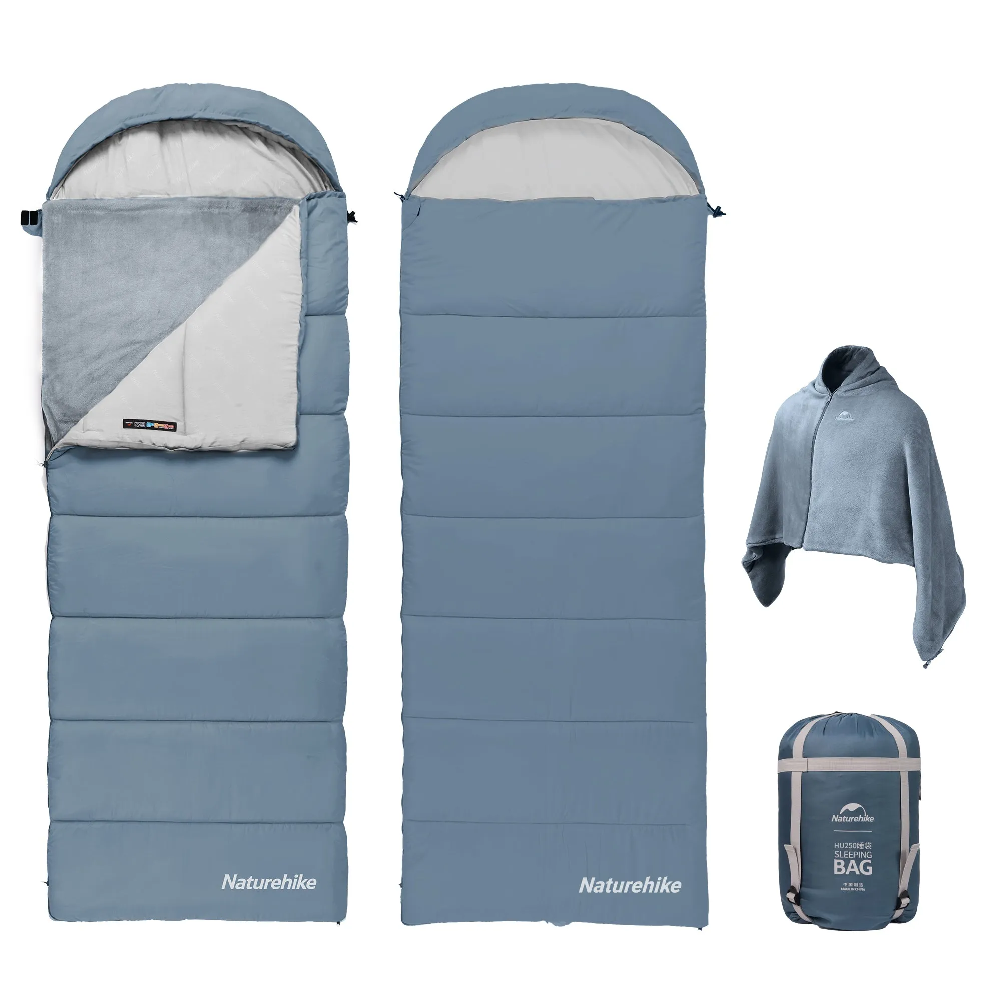 Envelope Hooded Heating Cotton Sleeping Bag