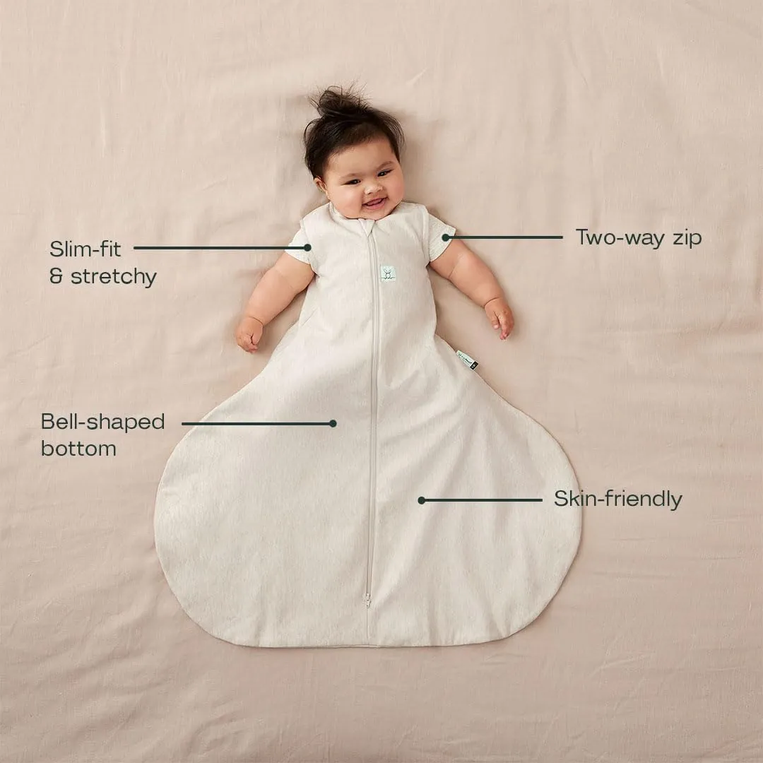 ergoPouch 0.2 TOG Hip Harness Jersey Swaddle Bag, Breathable Baby Sleep Bag for Hip Health, Gentle and Cozy (8-24 Months, Oatmeal Marle)
