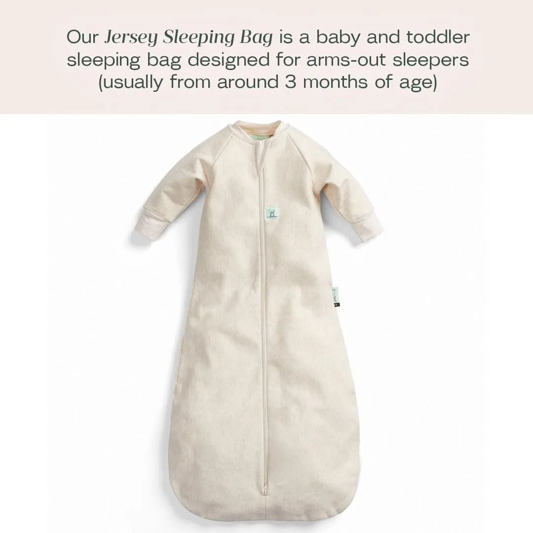 ergoPouch 3.5 Tog Jersey Sleeping Bag – Arms-Out Baby Sleep Sack – Soft, Breathable & Comfortable (8-24 Months, Oatmeal Marle)