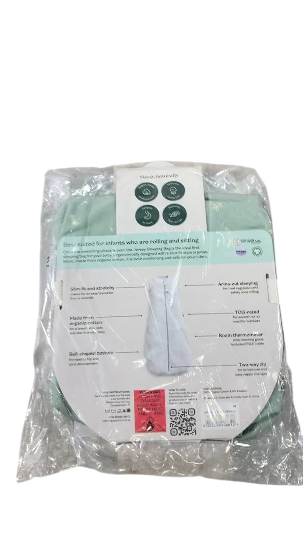 ErgoPouch Jersey Sleeping Bag, Willow, 0.2 TOG, 3-12M