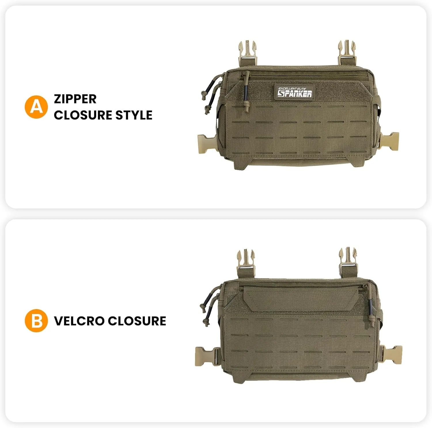 EXCELLENT ELITE SPANKER Tactical Chest Rig Pack EDC Chest Bag Molle Utility Chest Pouch for Outdoor Hunting Workouts Hiking