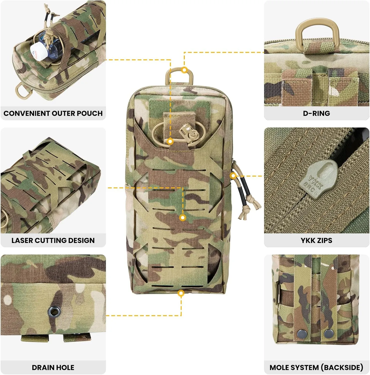 EXCELLENT ELITE SPANKER Tactical EDC Pouch Molle Utility Tool Pouches Gadget Organizer Pocket Waist Belt Bag
