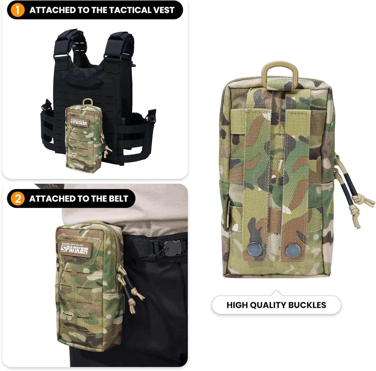 EXCELLENT ELITE SPANKER Tactical MOLLE Pouch EDC Utility Pouches Gadget Organizer Phone Holder Waist Bag Tool Pouch