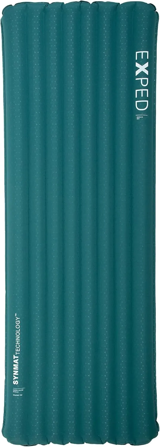 Exped Dura 3R | Abrasion Resistant | Insulated and Comfortable | 25 Degree Sleeping Pad, Cypress, Medium Wide