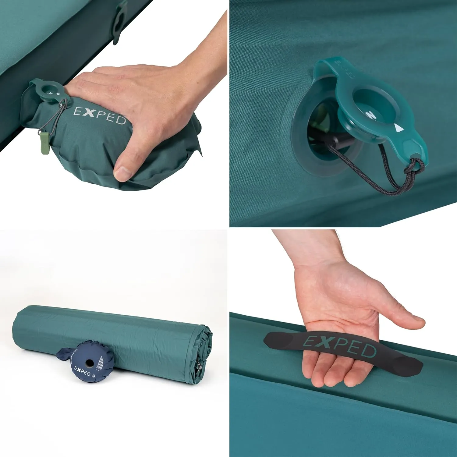 Exped MegaMat Long X-Wide - Self Inflating Soft Car Sleeping Mat, 4” Foam Pad, Pump Included