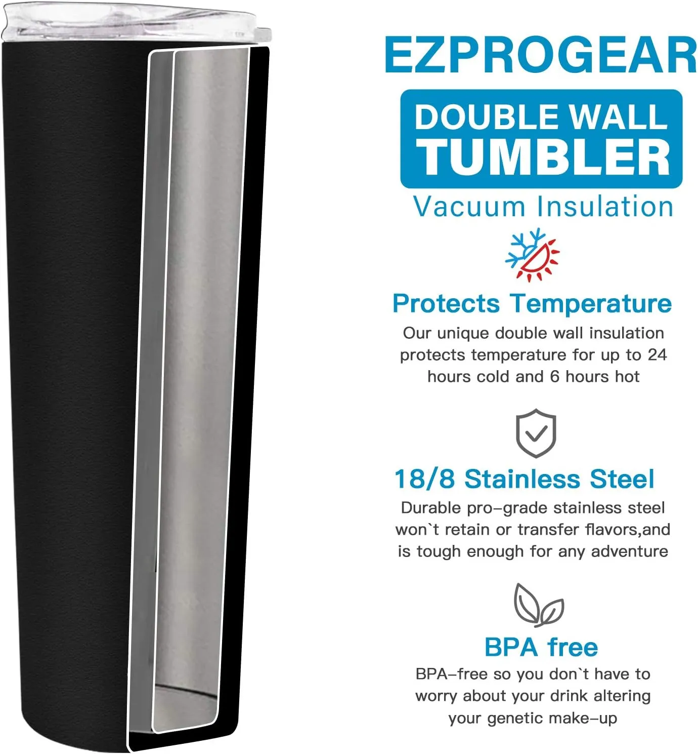 Ezprogear 34 oz Stainless Steel Slim Skinny Tumbler Purple Grape/Pink Carnation Water Cup Vacuum Insulated with Straw (34 oz, 1x Grape/Carnation, 8 Piece Set)