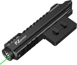 EZshoot 2400 Lumens Rifle Laser Light Combo, Rechargeable Rifle Flashlight Compatible with Picatinny and M-Rail, Tactical Green Light Laser Beam for Rifle with Strobe Mode