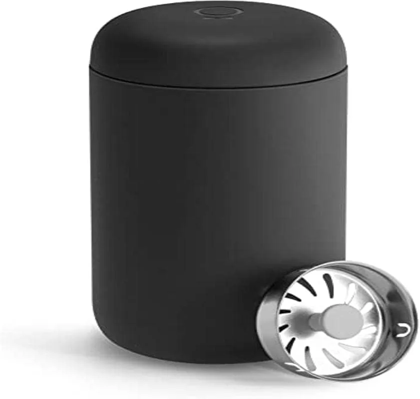 Fellow 12 oz Carter Move Travel Mug - Vacuum-Insulated Stainless Steel Travel Coffee Mug - Coffee Tumbler with Ceramic Interior and Splash Guard - Matte Black
