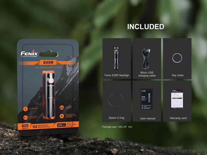 FENIX E05R Keychain Flashlight (Green)