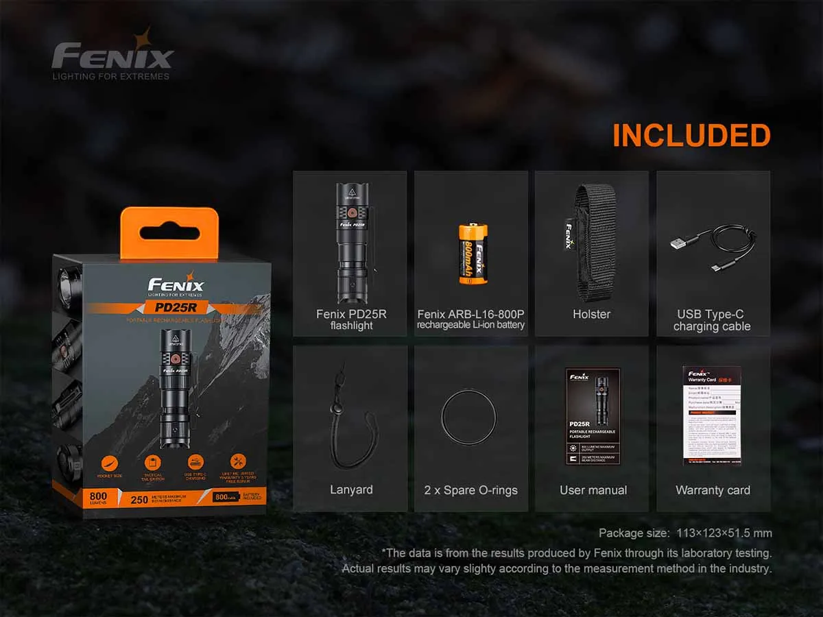 Fenix PD25R Rechargeable EDC Flashlight