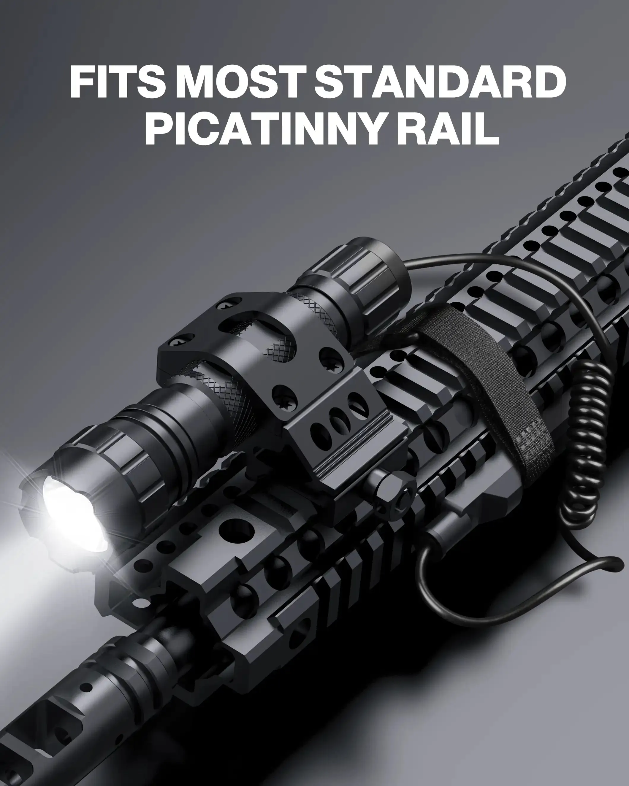Feyachi FL11-MB Tactical Flashlight - 1200 Lumen Picatinny Mount