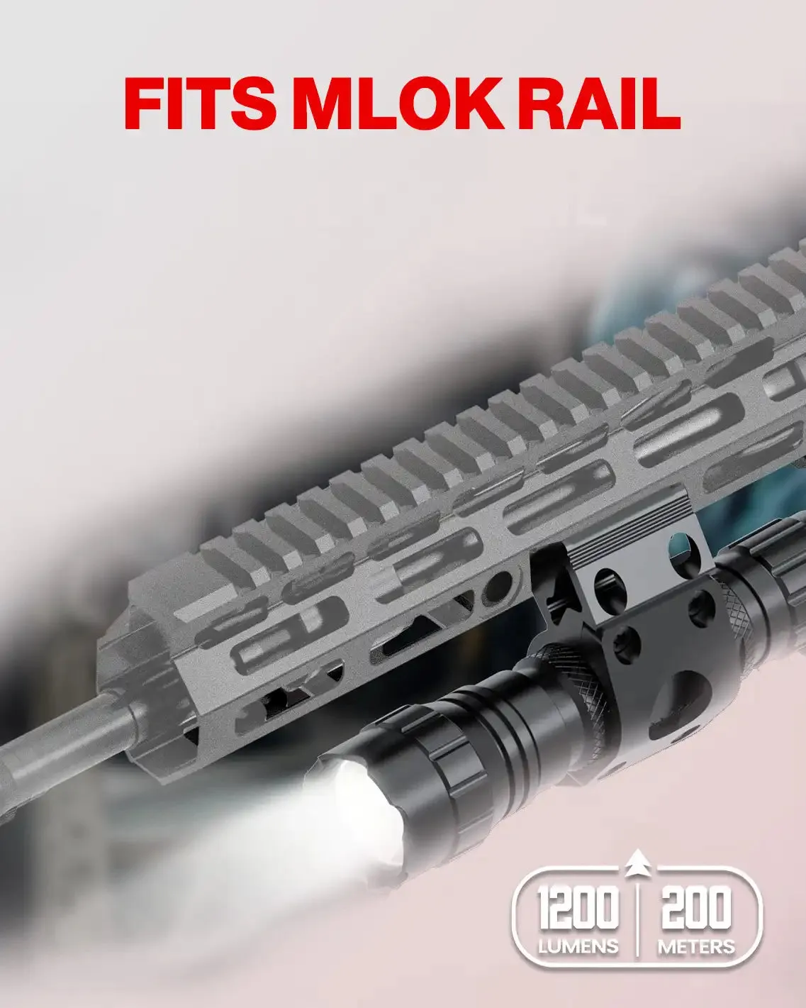 Feyachi FL17 Weapon Light - 1200 Lumen Tactical Flashlight