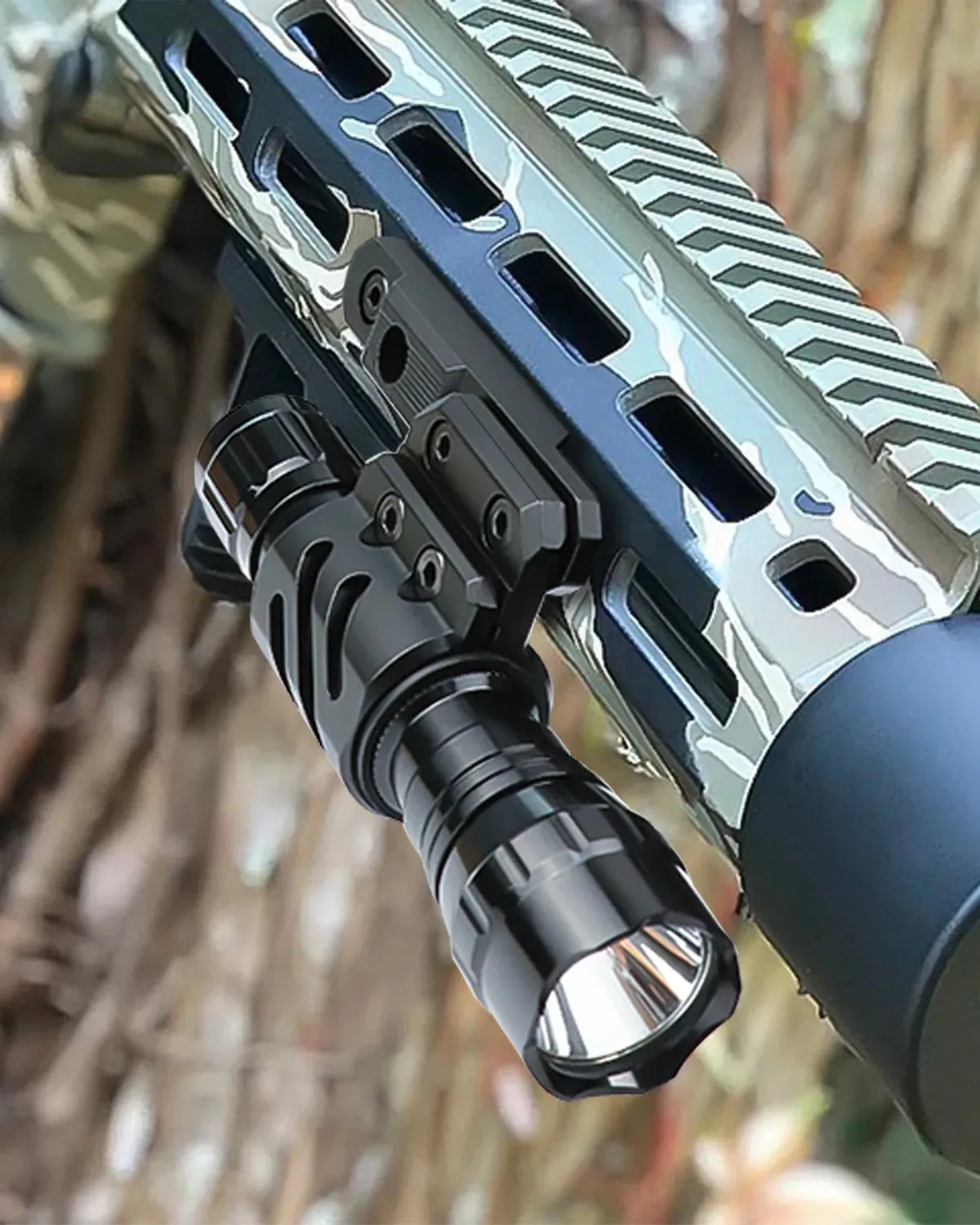 Feyachi FR87 Offset Flashlight Ring Mount - Mlok Compatible
