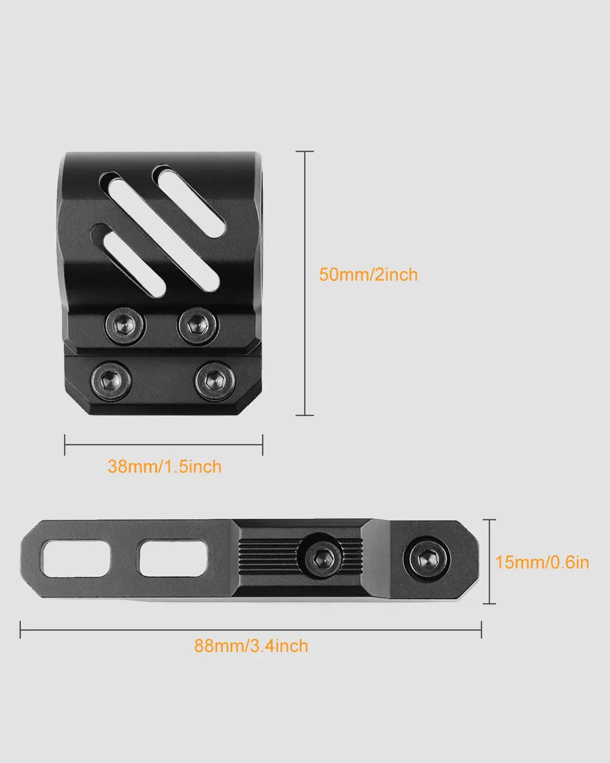 Feyachi FR87 Offset Flashlight Ring Mount - Mlok Compatible