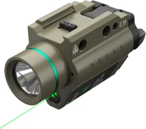 Feyachi Red/Green Laser Flashlight Combo 500 Lumen Tactical Light with Picatinny Rail Mount