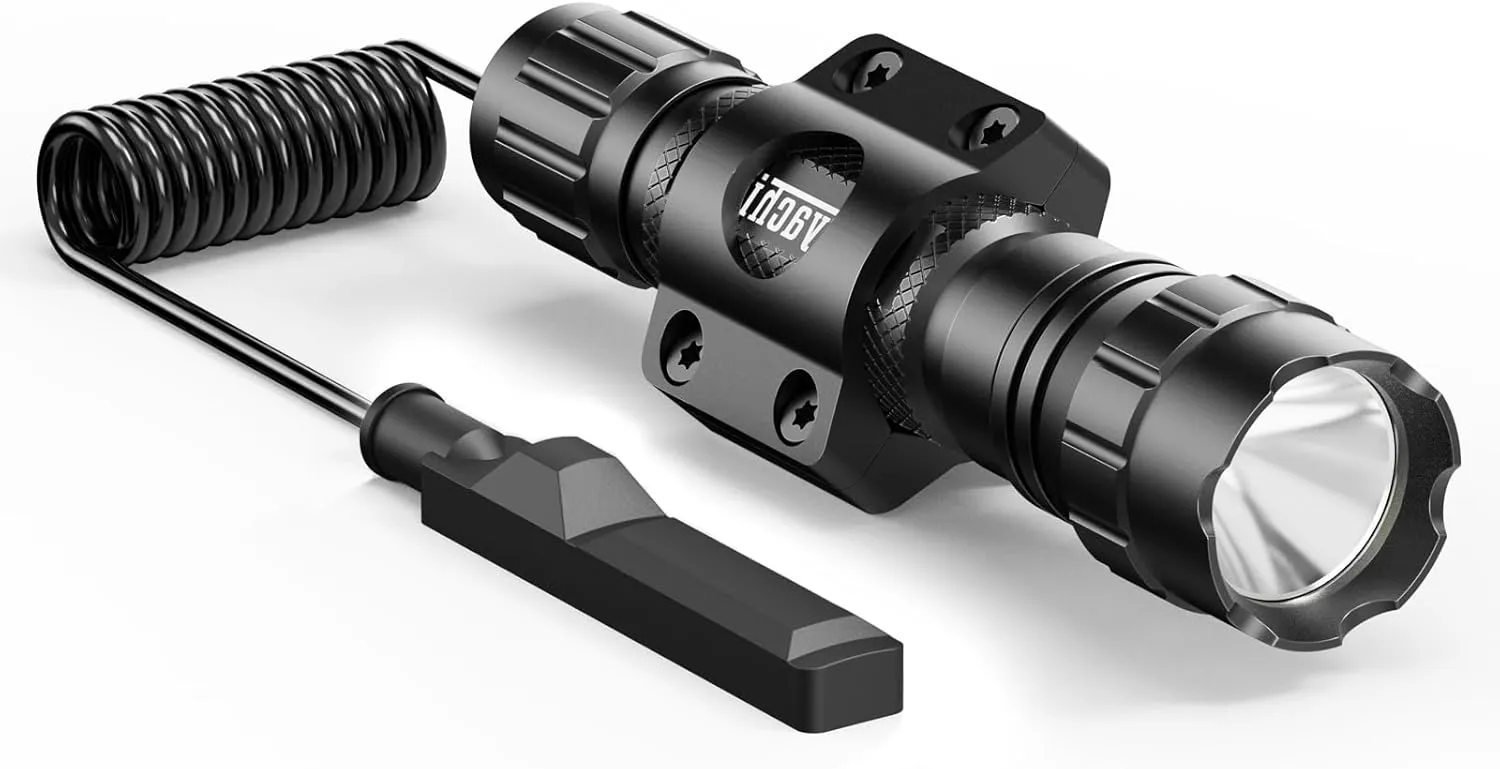 Feyachi Tactical Flashlight 1200 Lumen LED Weapon Light,Waterproof with Picatinny/M Lock Mount, Pressure Switch Included (Low Profile M Lock Mounted)