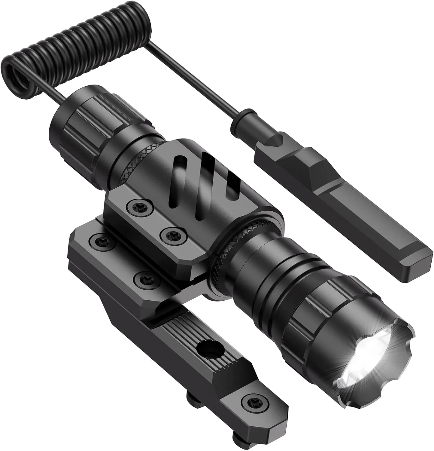 Feyachi Tactical Flashlight LED Weapon Light 1200 Lumen with Picatinny/M Lock Rail Mount and Pressure Switch Included