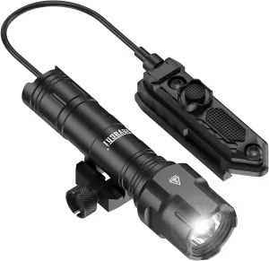 Feyachi WL25 1200 High Lumens Tactical AR Flashlight LED Light with Pressure Switch & Fixed Picatinny Rail Mount, 3 Modes - High/Low/Strobe