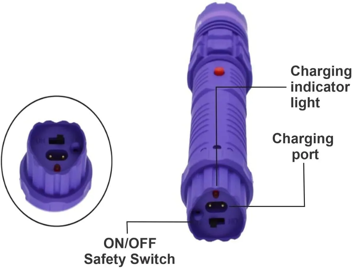 Fightsense Heavy Duty Women Self Defense Kit with Stun Gun 50Billion and Pepper Spray, Rechargeable Battery with LED Tactical Flashlight