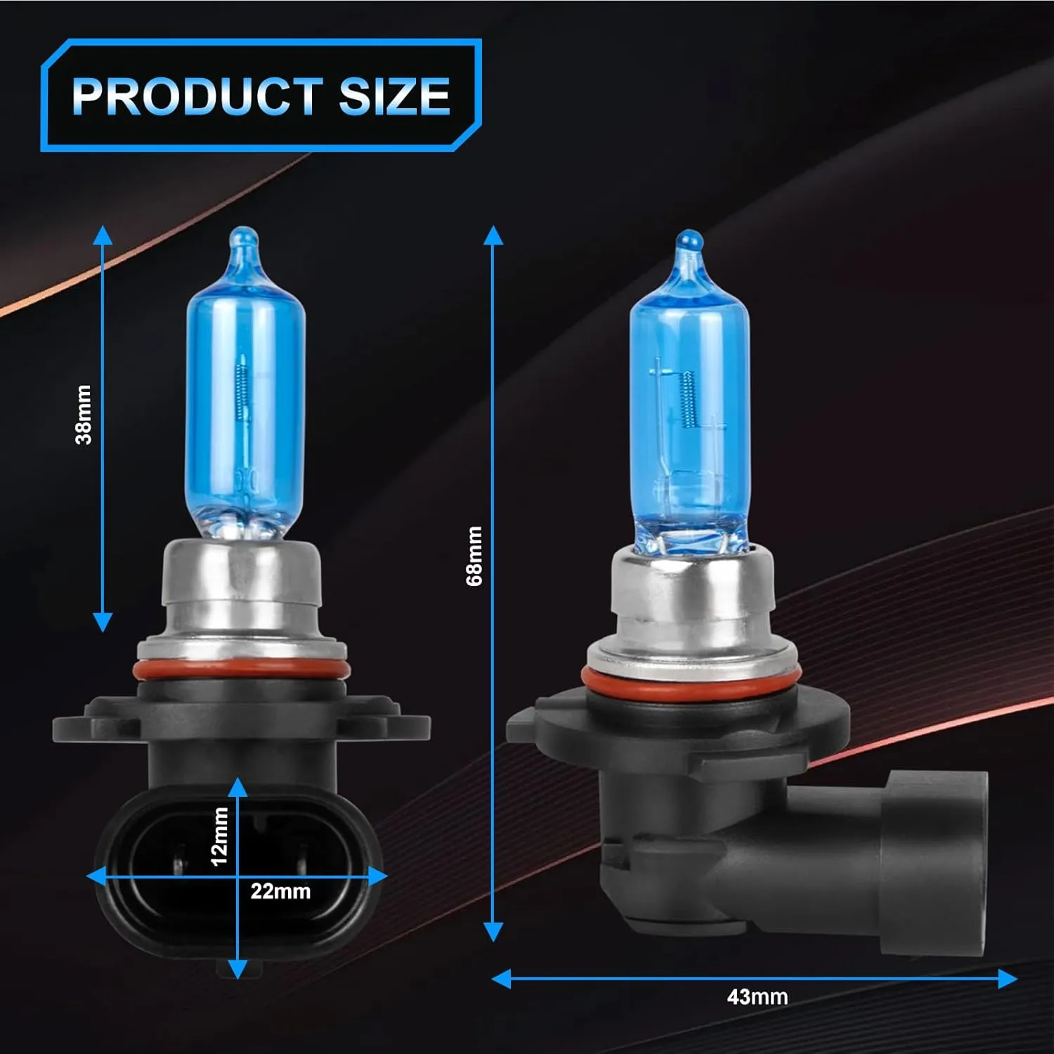 Fit for Chevy Silverado 1500 2500HD 3500HD 1998 1999 2000 2001 2002 2003 2004 2005 2006 High Performance Halogen Headlight Bulbs,9005 High Beam   9006 Low Beam Headlamp Replacement Bulbs Kit,Pack of 4