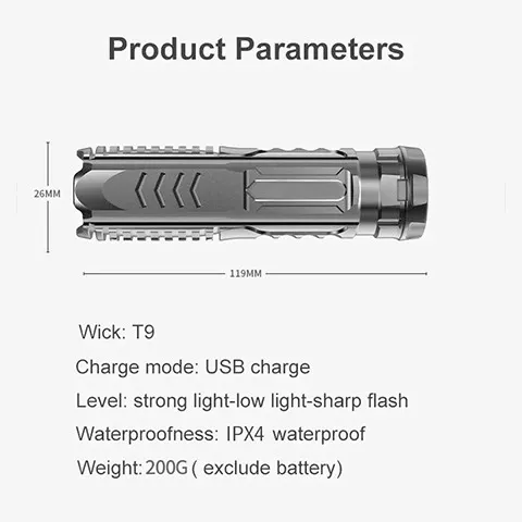 Fivfivgo™ Lampe de poche rechargeable multifonctionnelle