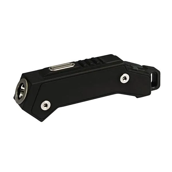 FL02 Titanium Irregular USB Rechargeable Keychain Flashlight
