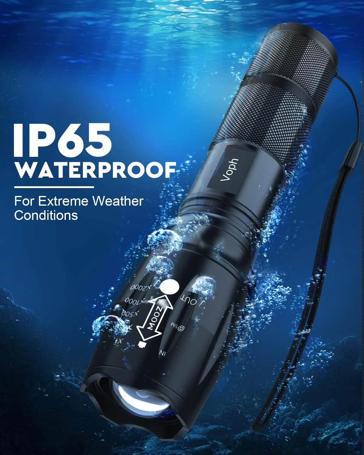 Flashlight 4 Pack, 5 Modes High Lumen Tactical LED Flash Light, High Lumens Bright Waterproof Flashlights, Focus Zoomable Flash Lights for Camping, Gifts for Birthday for Men Women Adult
