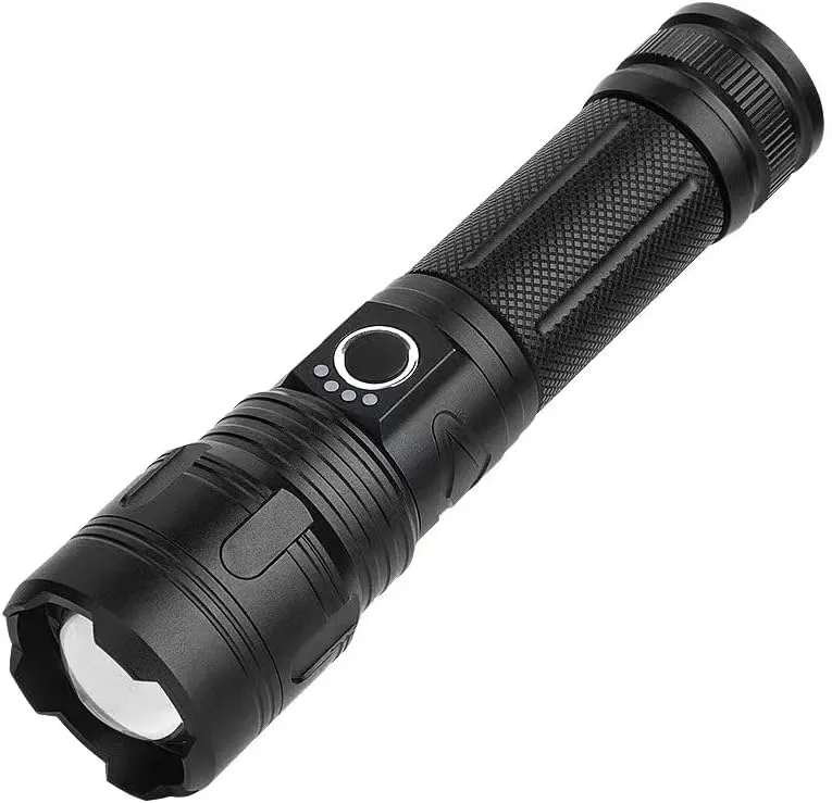 Flashlight USB Rechargeable 2500LM Bright Light Outdoor Flashlight Camping Flashlight Extra Long Life/Portable Compact Super Bright for Multiple Lighting Environments Retractable Adjustable