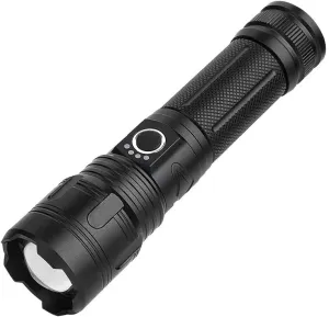Flashlight USB Rechargeable 2500LM Bright Light Outdoor Flashlight Camping Flashlight Extra Long Life/Portable Compact Super Bright for Multiple Lighting Environments Retractable Adjustable