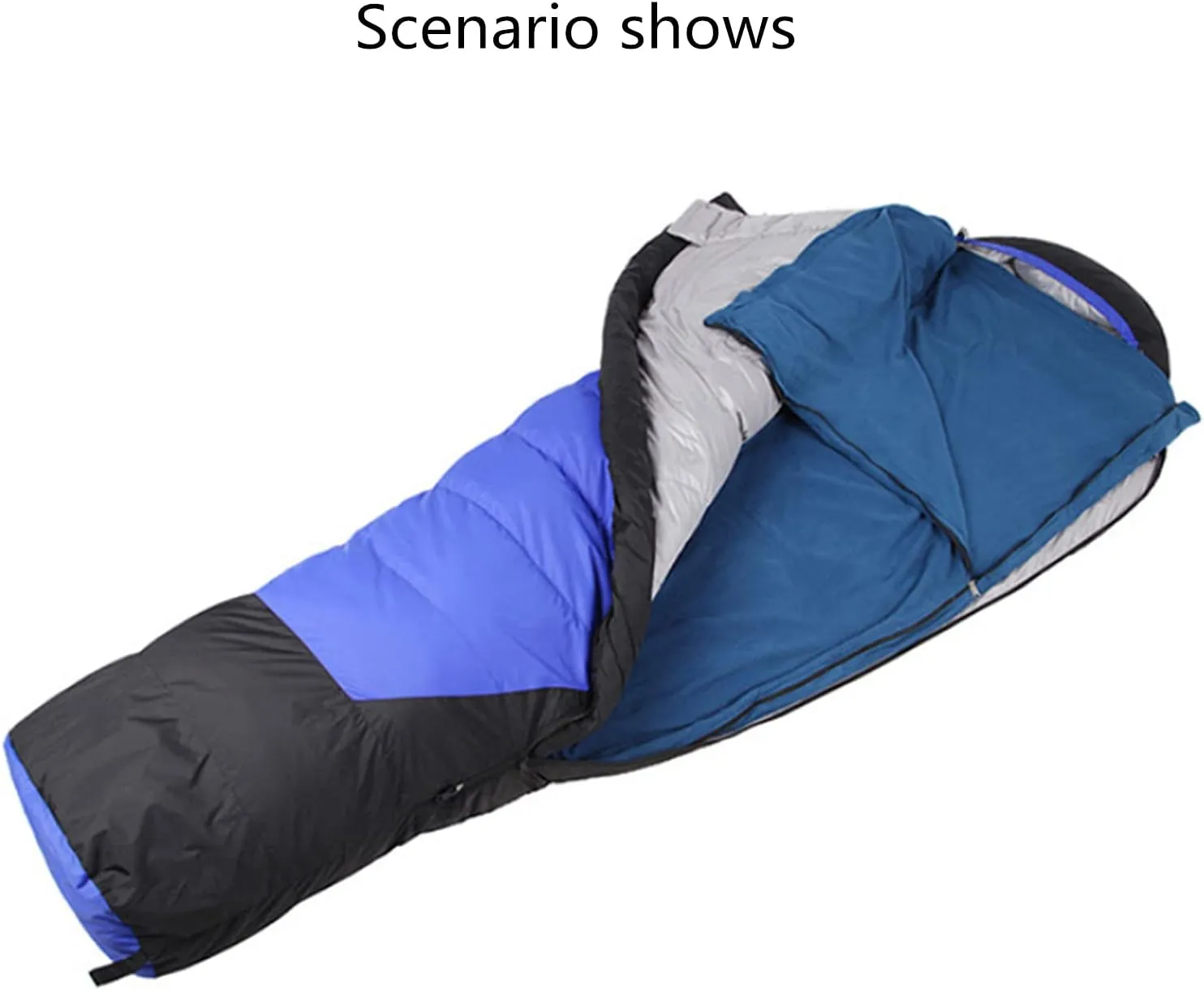 Fleece Sleeping Bag Lined with Travel Sheets Camping Sleeping Bag Ultra Light Zipper Storage Bag Zipper Backpack Travel Blanket Hiking 70.8inch