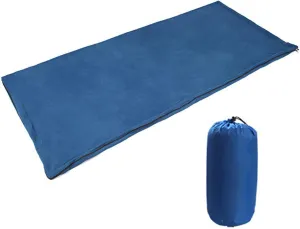 Fleece Sleeping Bag Lined with Travel Sheets Camping Sleeping Bag Ultra Light Zipper Storage Bag Zipper Backpack Travel Blanket Hiking 70.8inch