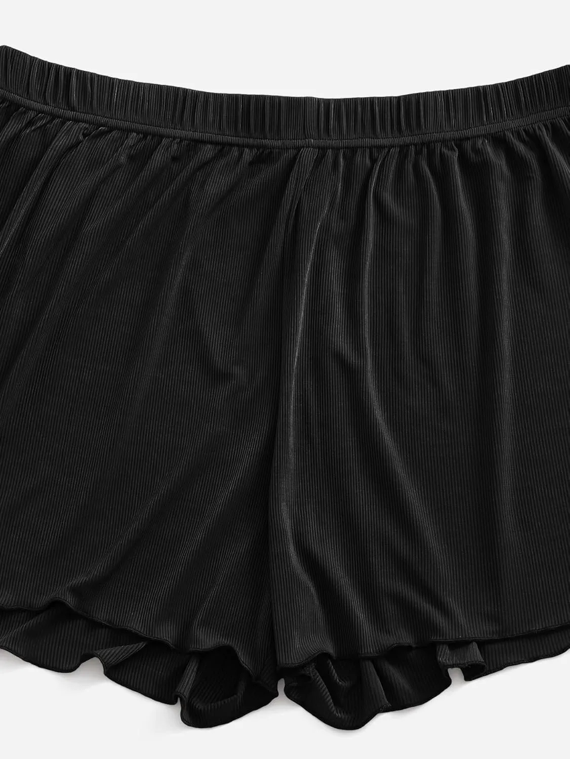 Floerns Women's Plus Size Solid Pajama Shorts 2 Pack Soft Lounge Sleep Shorts