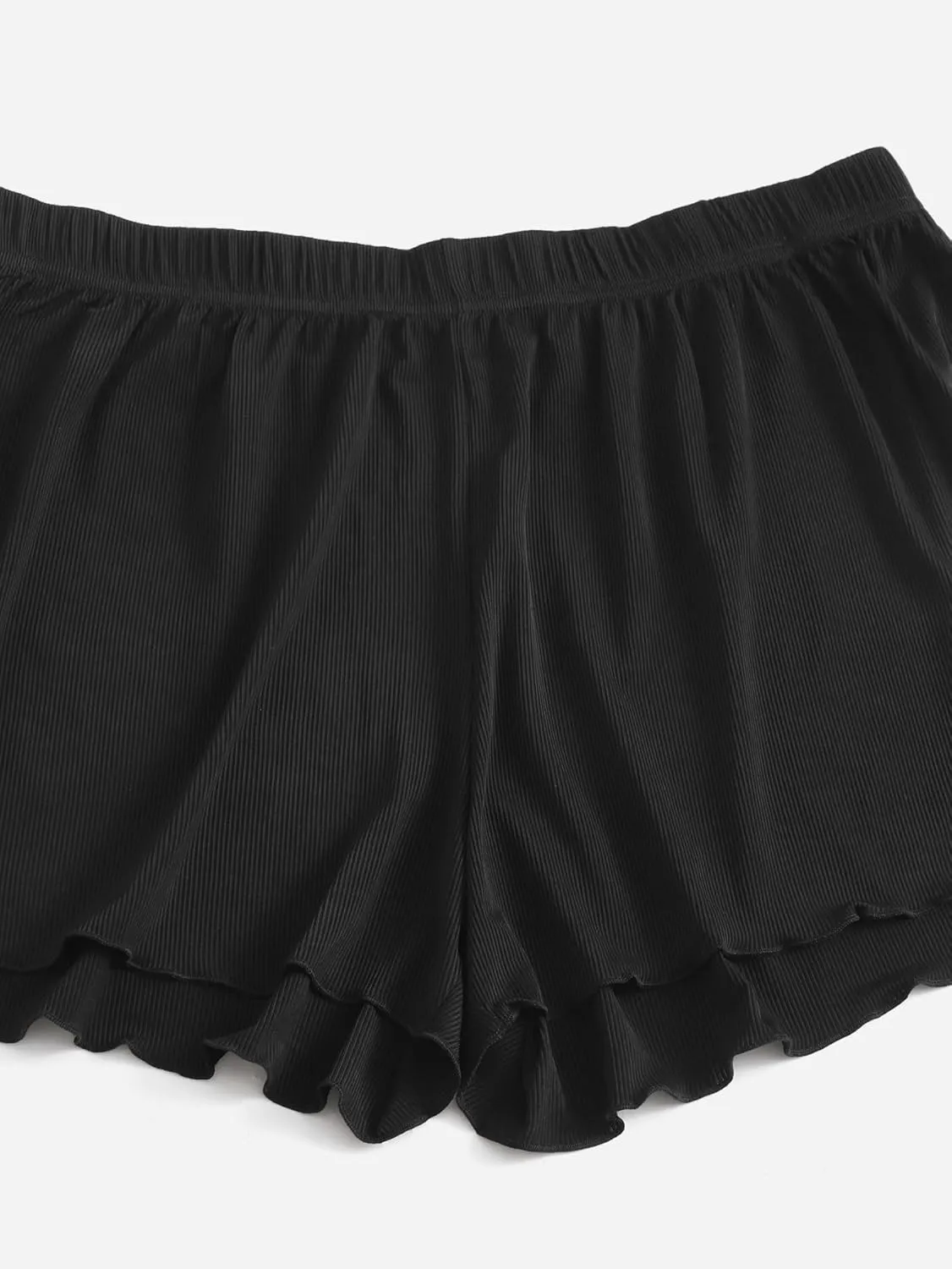 Floerns Women's Plus Size Solid Pajama Shorts 2 Pack Soft Lounge Sleep Shorts