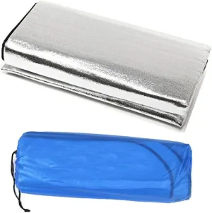 Folding Sleeping Mat Pad Aluminum Foil Outdoor Insulation Portable Picnic Mattress Double Sided Travel Mat for Camping Beach and Events
