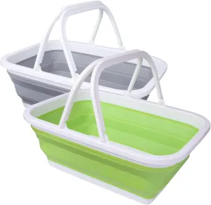 for Grey Collapsible Pack Sink, Camping with Basin 2.37Gal/9L Best deal and Wash Green Express delivery Handle 2 Hiking Portable Home, and Camping