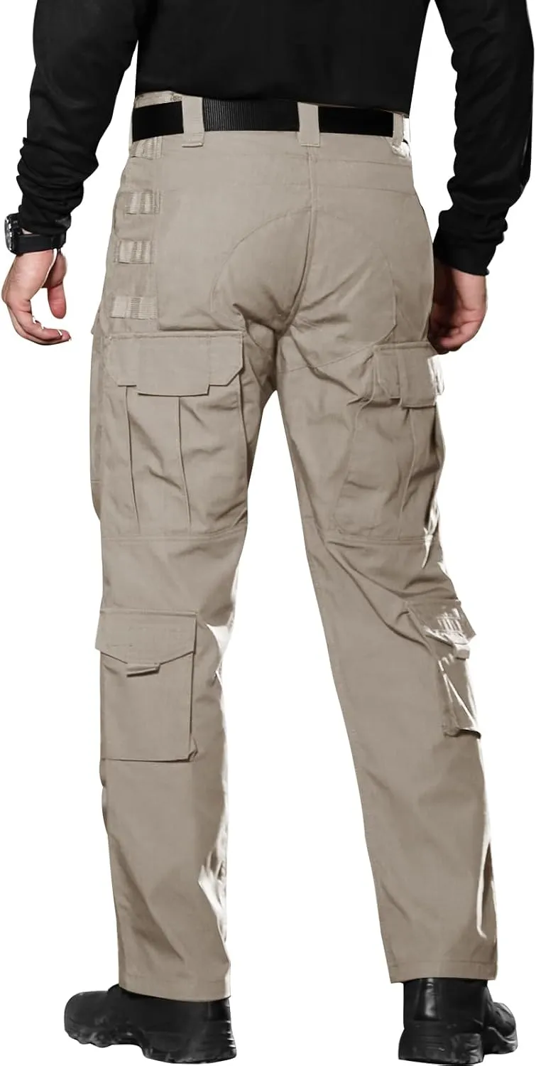 FREE SOLDIER Men's Cargo Pants,Tactical Pants for Men Stretch,Durable Ripstop EDC Work Pants for Hiking