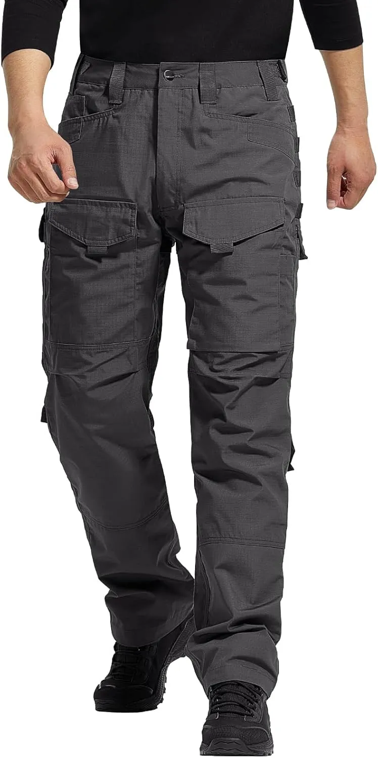 FREE SOLDIER Men's Cargo Pants,Tactical Pants for Men Stretch,Durable Ripstop EDC Work Pants for Hiking
