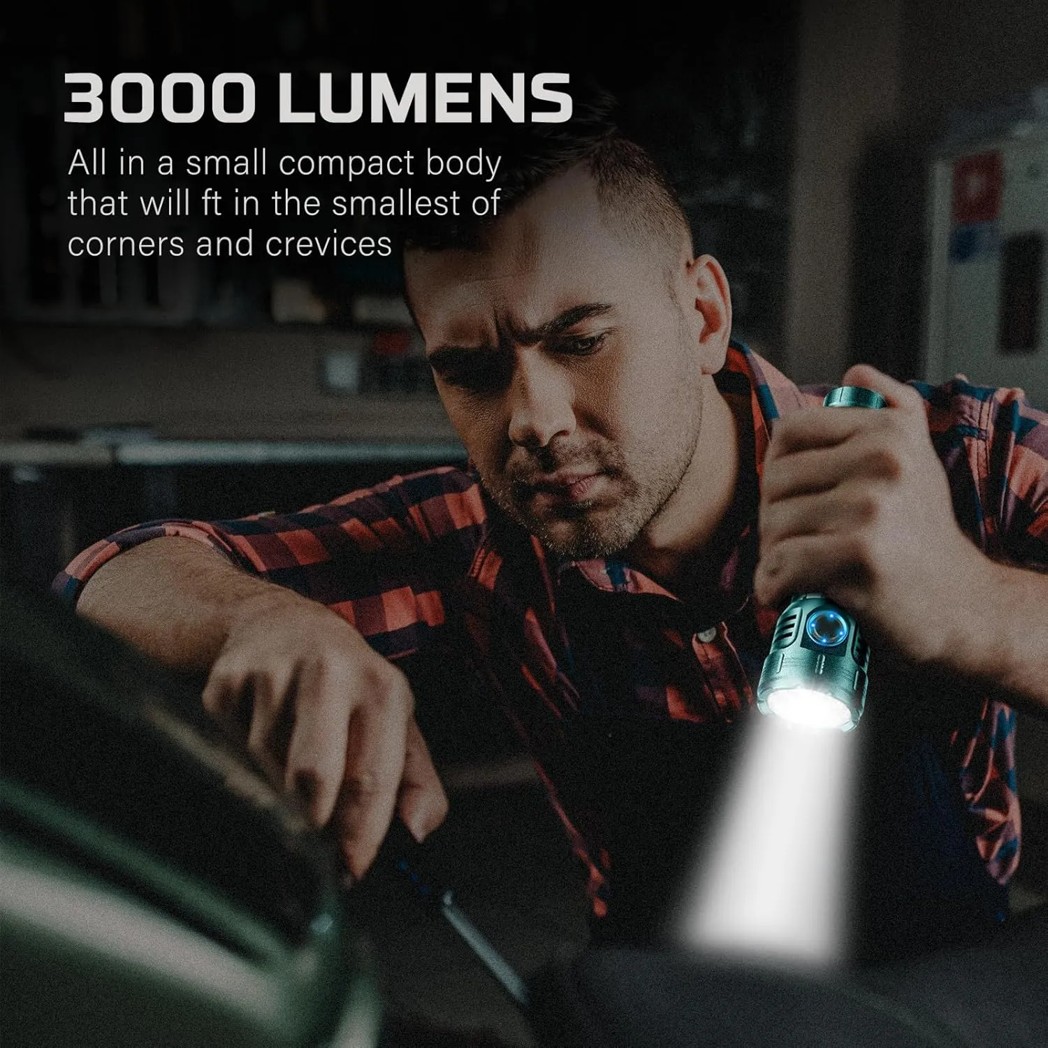 FZH 3000 Lumens Rechargeable Small Flashlight, Mini Tactical LED Flash Light Super Bright Pocket EDC Torch 7 Modes USB C for Home Outdoors, Emergency, Work