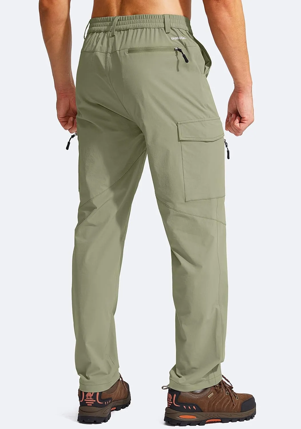 G Gradual Men's Hiking Cargo Pants Water Resistant Quick Dry Lightweight Outdoor Tactical Pants for Men with Multi Pocket