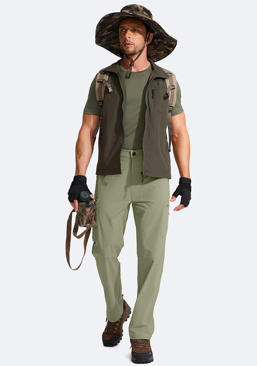 G Gradual Men's Hiking Cargo Pants Water Resistant Quick Dry Lightweight Outdoor Tactical Pants for Men with Multi Pocket