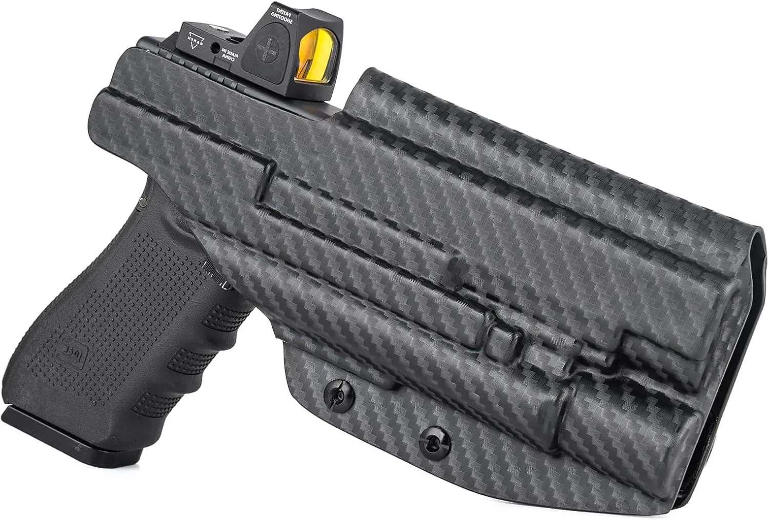 G19/ G17/ G34 Holster with Laser/Light, IWB Holster for Glock 19 17 19X 22 23 31 32 34 35 44 45 47 with Olight Baldr Pro R Flashlight - Red Dot Optic Cut - Appendix Carry Holster for Concealed Carry