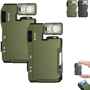 G5 EDC Flashlight 400 Lumens, Super Bright 3 Modes EDC Flashlight, Rechargeable Mini Flashlight with Magnet, Mini Portable Design for Outdoor, Emergency & Daily Carry, Green (Green*2)