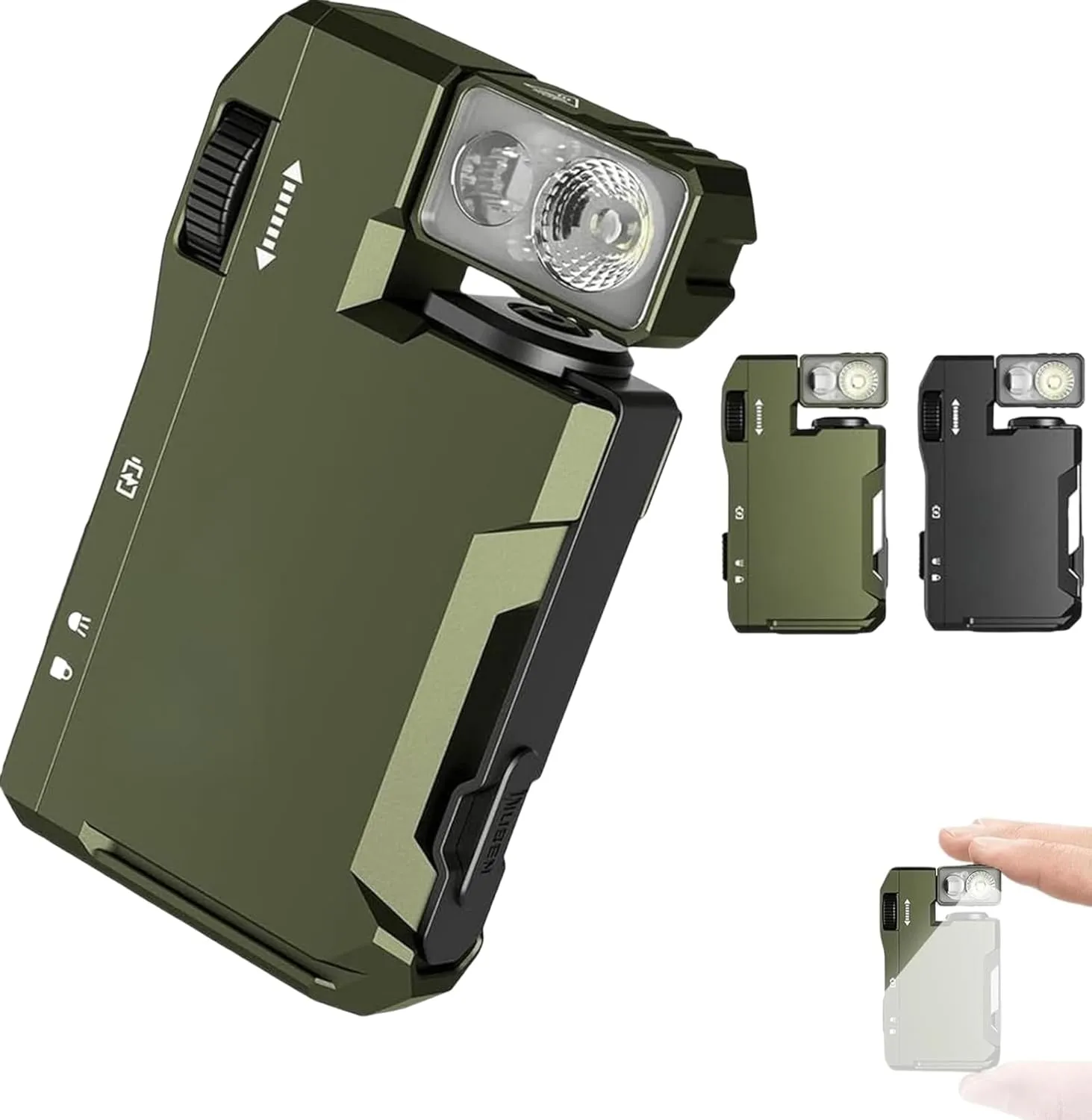 G5 EDC Flashlight — 400 Lumens, Super Bright 3 Modes EDC Flashlight, Rechargeable Mini Flashlight with Magnet, Mini Portable Design for Outdoor, Emergency & Daily (Green)
