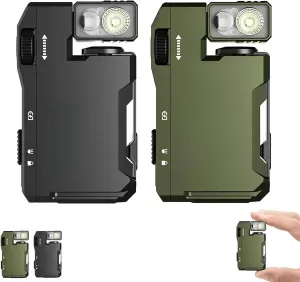 G5 EDC Light 400 Lumens, G5 EDC Flashlight, Super Bright 3 Modes Flashlight, Rechargeable Mini Light with Magnet, Mini Portable Design for Outdoor, Emergency & Daily Carry(Black Green)