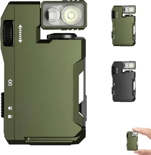 G5 Magnetic Mini Flashlight - 400 Lumens Rechargeable EDC Flashlight with 180° Rotation & Dual Light, Thin Design for Outdoor, Emergency & Daily Carry (Green)