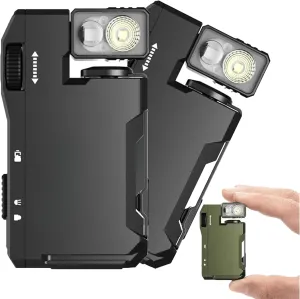 G5 Rechargeable EDC Flashlight— 400 Lumens, Super Bright 3 Modes EDC Flashlight, Rechargeable Mini Flashlight with Magnet, Emergency & Daily Carry, Mini Portable Design for Outdoor, Green (Black)